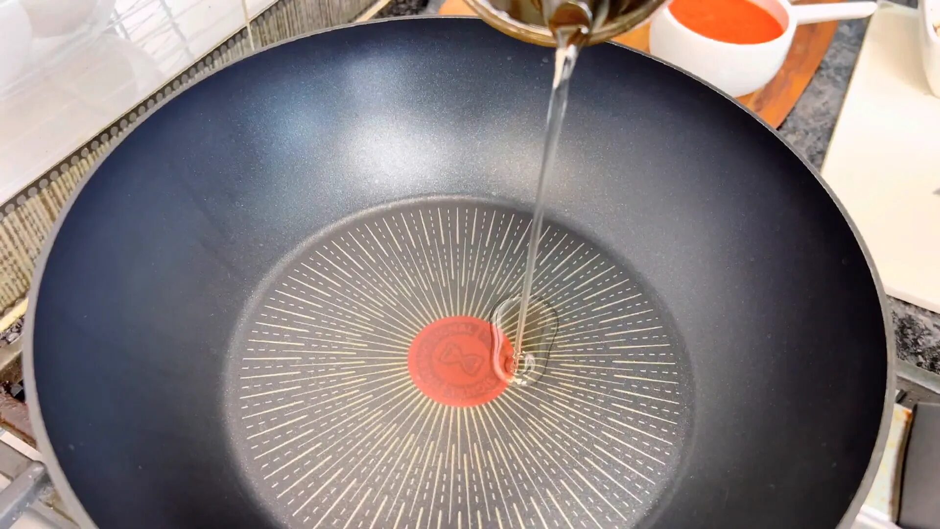 Sautéing onions and spices