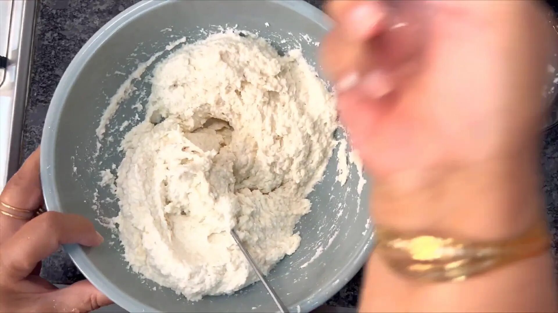 Whipping the batter